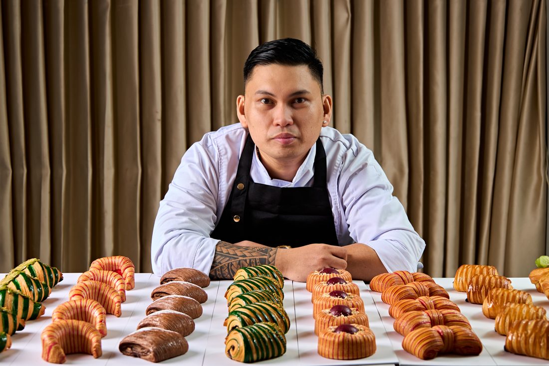 Chef Marvin Concha with the Viral Fruit Gateaux